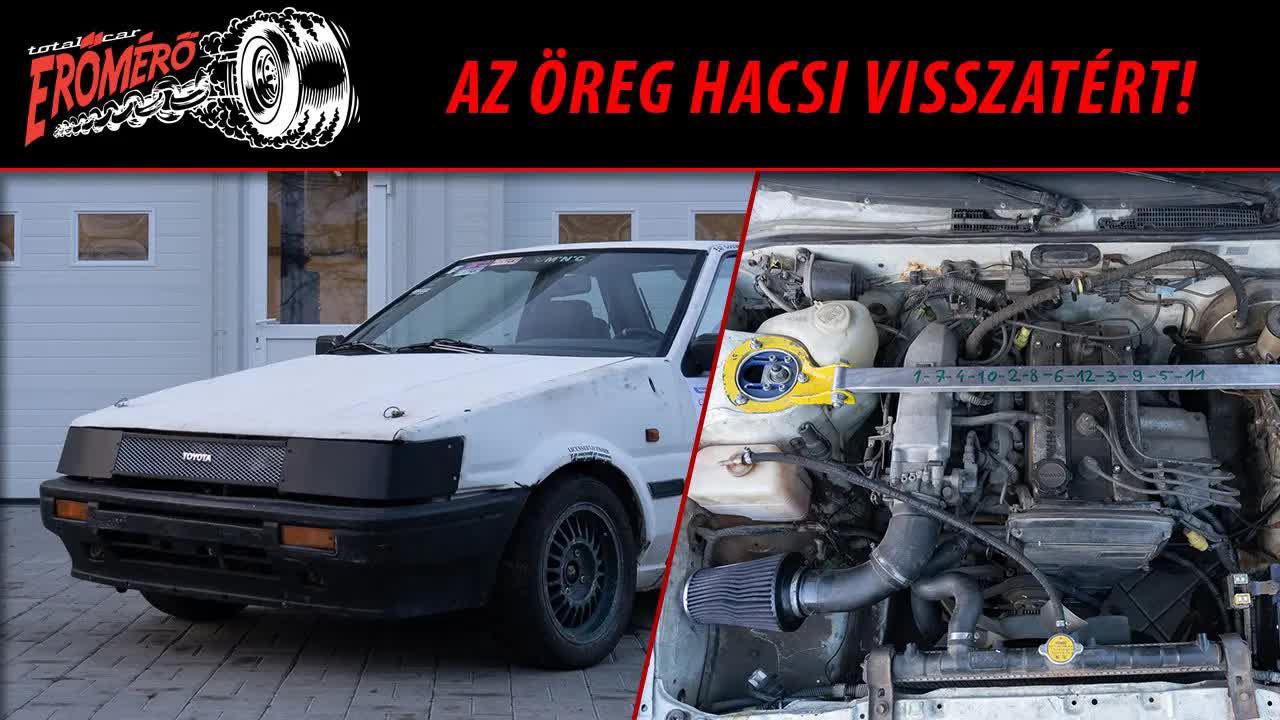 Hátsó kertből a driftpályára – Toyota Corolla AE86, Hacsi – Erőmérő