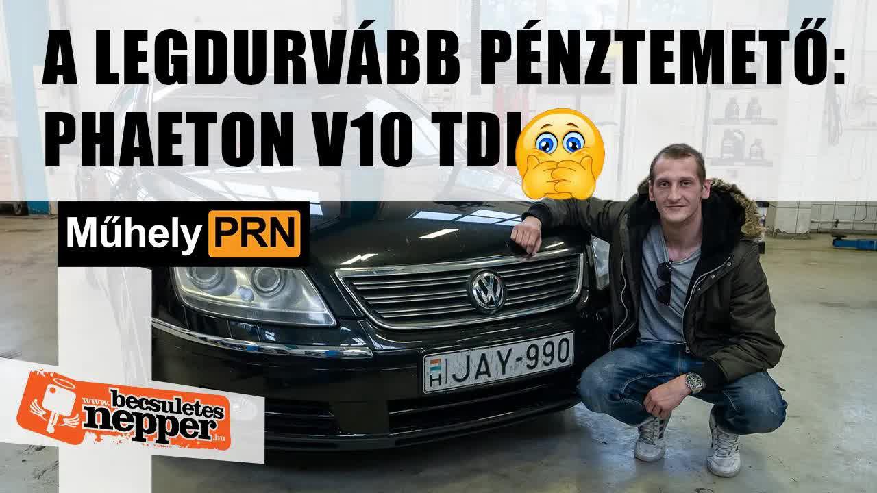 Thumbnail for Guruló problémahalom, de legalább meghalni nem fogsz  – VW Phaeton V10 TDI (2005) –  MűhelyPRN 156.