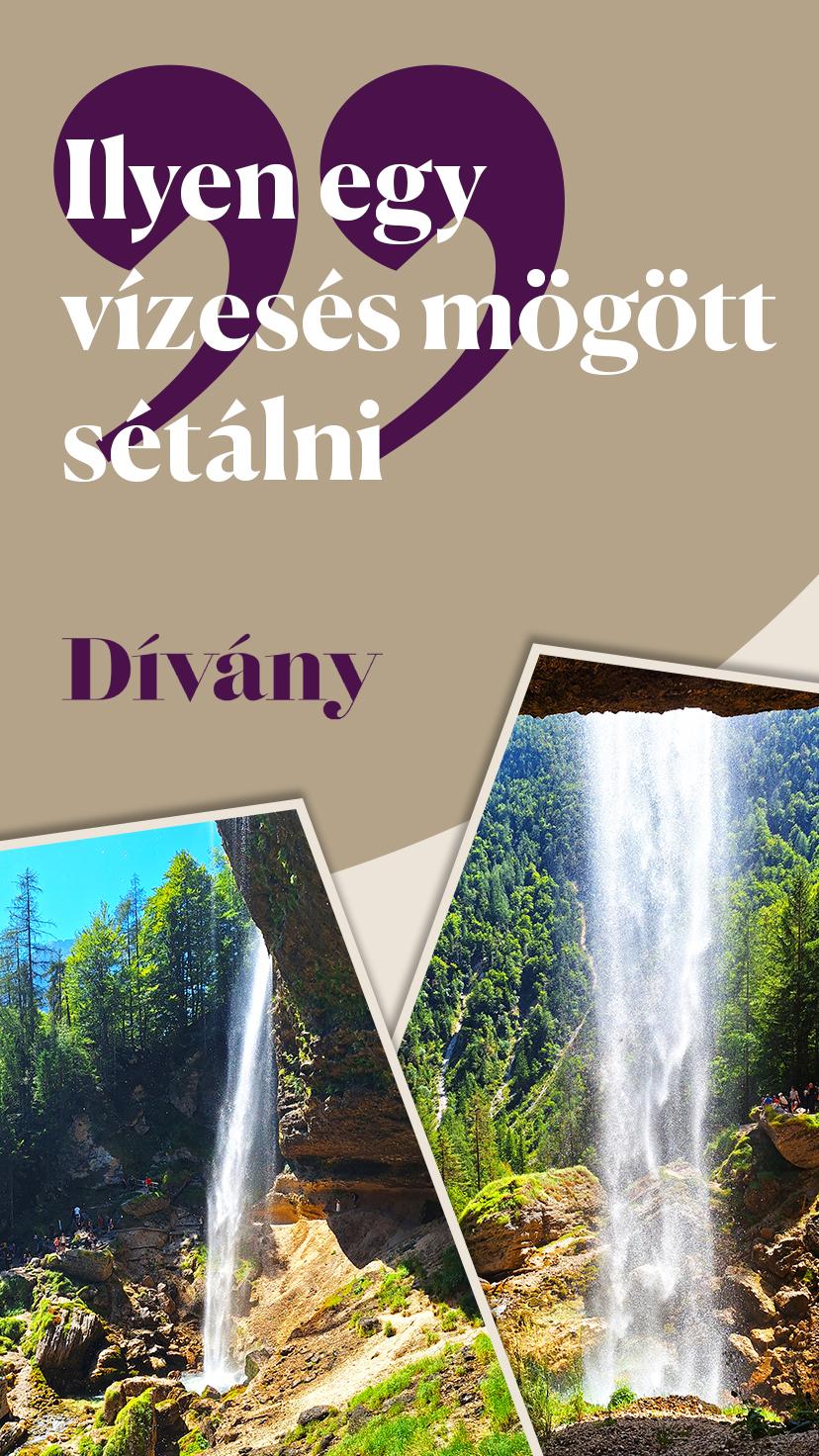 Bebújtunk egy vízesés mögé: ez Szlovénia egyik legszebb látványossága