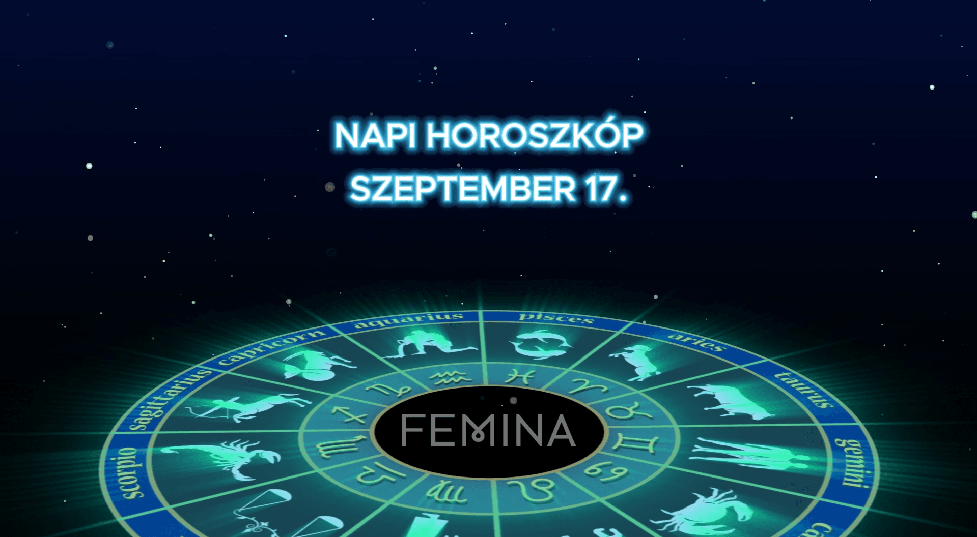 Thumbnail for Napi horoszkóp 2026. szeptember 17.: a Vízöntő szárnyal a munkahelyén