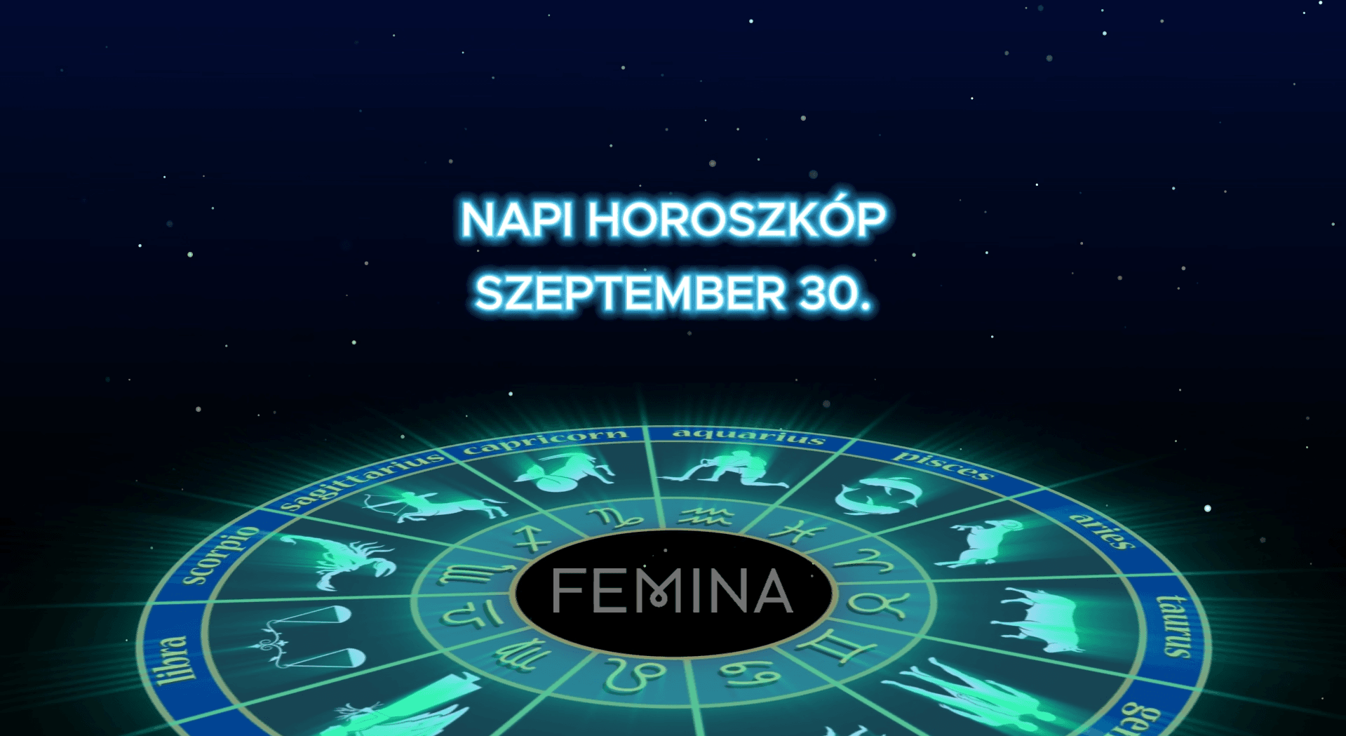 Thumbnail for Napi horoszkóp 2026. szeptember 30.: A Vízöntő ötletei hódítanak