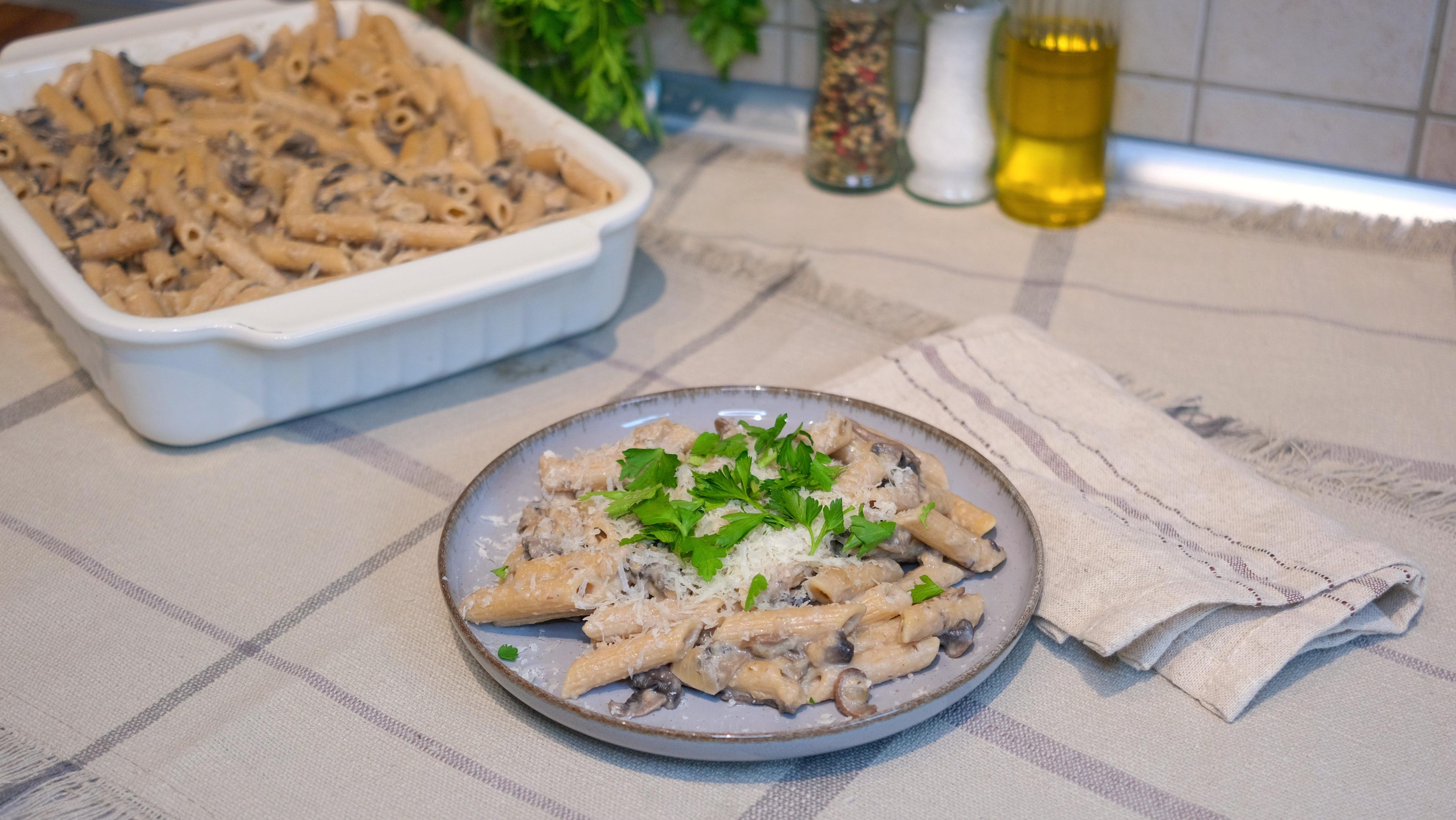 Krémes, tejszínes-gombás penne