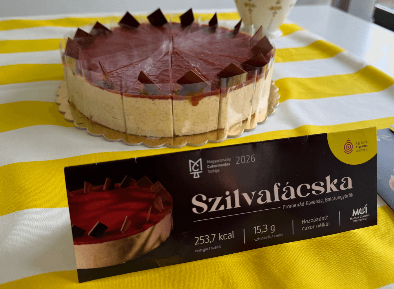 Az év Cukormentes Tortája a balatongyöröki Promenád Kávéház Szilvafácska fantázianevű tortája lett